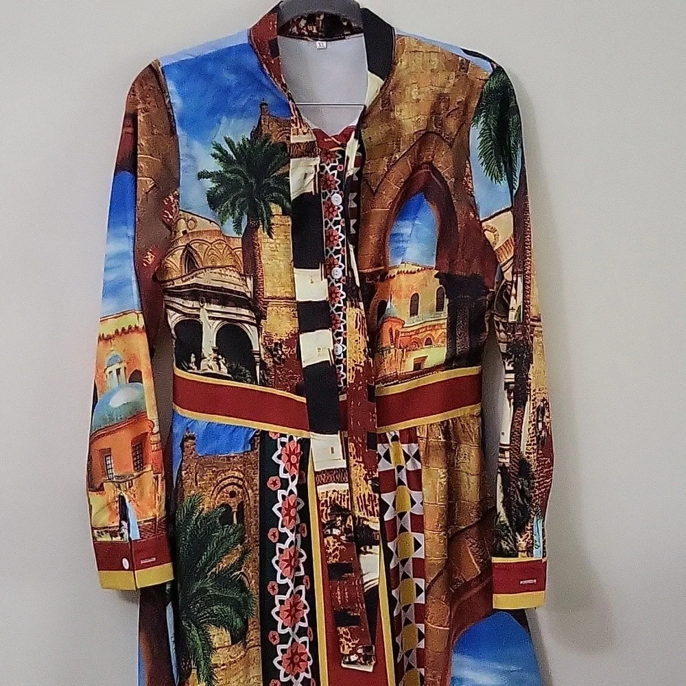 Floral Art Print Dress - Picture 9 of 9